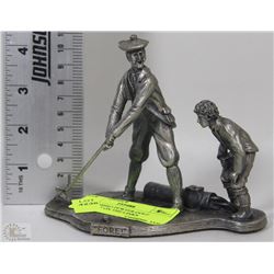 1990 FLAMBRO PEWTER GOLF SCULPTURE ON THE LINKS