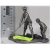 Image 1 : 1990 FLAMBRO PEWTER GOLF SCULPTURE ON THE LINKS