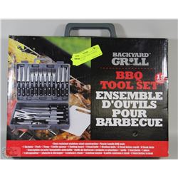 NEW BACKYARD GRILL 19 PIECE BBQ TOOL SET