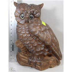 LARGE VINTAGE 1970'S RETRO BROWN PAINTED CERAMIC