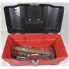 Image 1 : TOOLBOX FILLED WITH ASSORTED TOOLS