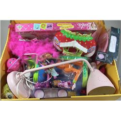 BOX OF GIRLS FUN INCL. BARBIE, BOA, TOYS AND MORE