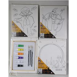 18PC MAKE YOUR OWN CANVAS ART AND PAINTING SET INC