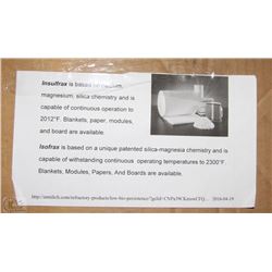 BOX WITH INSULFRAX HIGH TEMPERATURE #8 HEAVY