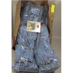 5 BLUE MOP HEADS AND FRAME