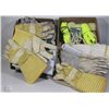 Image 1 : 28 PAIRS OF ASSORTED GLOVES LEATHER + COTTON