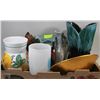 Image 1 : FLAT OF DISHES, VASES, BOOK ENDS AND MORE!