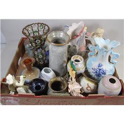 FLAT OF VASES, AND OTHER DECORATIONS