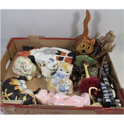 FLAT OF CAT ORNAMENTS