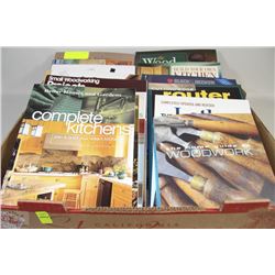 FLAT OF WOODWORKING BOOKS