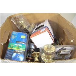 BOX OF ASSORTED NEW DOOR HANDLES