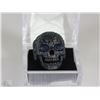 Image 1 : BLACK HEAVY STEEL SKULL RING SIZE 7.5