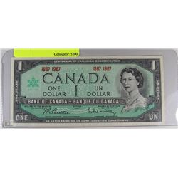 1967 CANADIAN CENTENNIAL $1 BILL