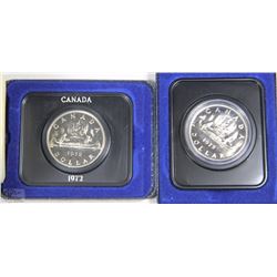 1972  AND 1975 SPECIMEN CANADIAN DOLLARS IN CASE