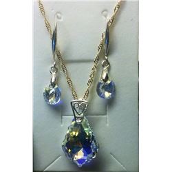 GENUINE SWAROVSKI CRYSTAL PENDANT & EARRINGS