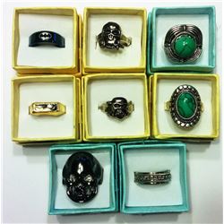 LOT OF 6 MEN'S FASHION RINGS