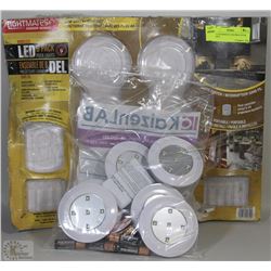 6PK LED REMOTE CONTROL PUCK LIGHTS