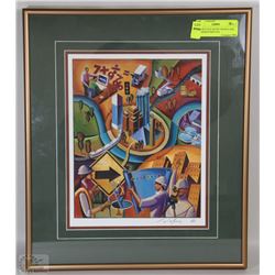 FRAMED AND ARTIST SIGNED AND NUMBERED PRINT BY