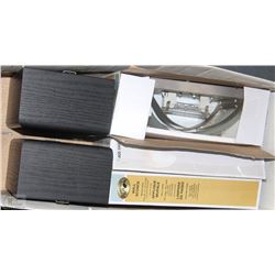 BOX WITH 2  HAMPTON BAY WALL SCONCES AND JVC