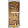 Image 1 : OVER 50 COLLECTIBLE SPOONS WITH OAK DISPLAY CASE