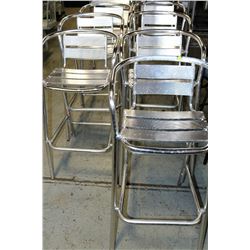 SET OF SEVEN BAR STOOLS