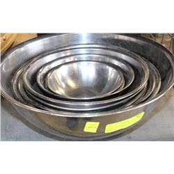 LOT OF 10 ASSORTED SIZE S/S BOWLS