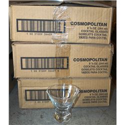 3 CASES OF 8 1/4 OZ COCKTAIL GLASSES