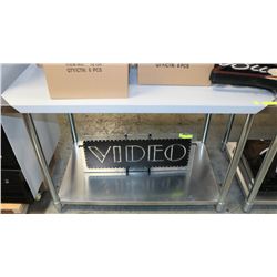 ME #11-STAINLESS STEEL WORK TABLE 30" X 48"