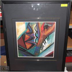 ABSTRACT PAINTING ARTIST SIGNED 31"X38"