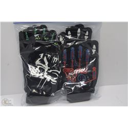 BAG OF 6 PAIR OF GLOW IN THE DARK HALLOWEEN GLOVES
