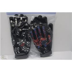 BAG OF 6 PAIR OF GLOW IN THE DARK HALLOWEEN GLOVES