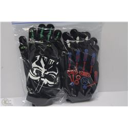 BAG OF 6 PAIR OF GLOW IN THE DARK HALLOWEEN GLOVES