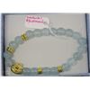 Image 1 : #34-Natural Aquarmarin  bead bracelet( 8mm)