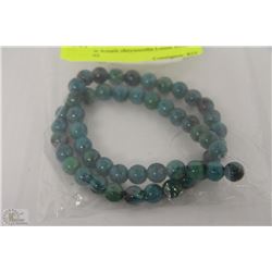 #30-Green Azurit chrysocolla Loose Bead 15" (8mm)