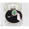 Image 1 : #3-Natural  Emerald Enhance &CZ,925%Solid Silver R