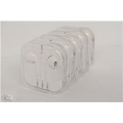 BUNDLE OF FIVE NEW HEADPHONES FOR IPHONE