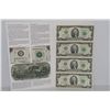 Image 1 : SERIES 2009 US UNCUT $2 DOLLAR BILLS (1 SHEET OF 4)
