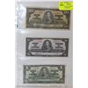 Image 1 : SHEET OF 1937 CANADIAN DOLLAR BILLS INCL $20,$10 &