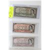 Image 1 : SHEET OF 3 DEVILS FACE CANADIAN BILLS INCL $10, $2