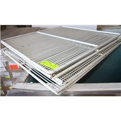 SIX METAL SHELVES FOR REACH-IN COOLER