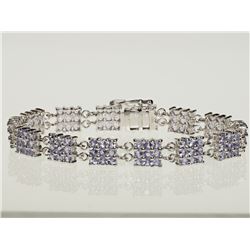 #15-STERLING SILVER TANZANITE BRACELET