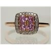 Image 1 : #17-10K ROSE GOLD SAPPHIRE AND DIAMOND RING