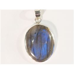 #26-STERLING SILVER LABRADORITE PENDANT