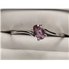 Image 1 : #27-18K WHITE GOLD PINK SAPPHIRE RING