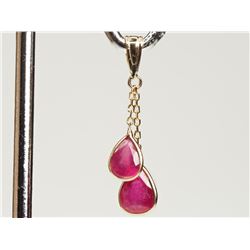 #31-14K YELLOW GOLD RUBY PENDANT