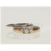 Image 2 : #32-10K YELLOW AND WHITE GOLD DIAMOND RING SET