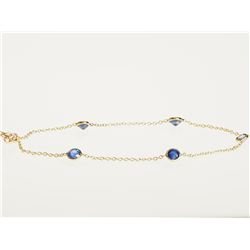 #37-14K YELLOW GOLD SAPPHIRE BRACELET