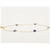 Image 1 : #37-14K YELLOW GOLD SAPPHIRE BRACELET