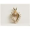 Image 1 : #40-10K YELLOW GOLD DIAMOND HEART PENDANT