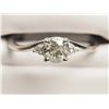 Image 1 : #41-14K WHITE GOLD DIAMOND RING SIZE 6
